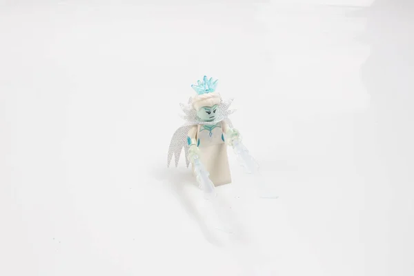 Ice queen with tree  with toy figure — Stock Photo, Image