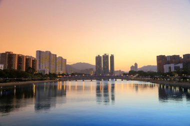 Şing Mun Nehri, gün batımı görünümü