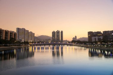 Şing Mun Nehri, gün batımı görünümü