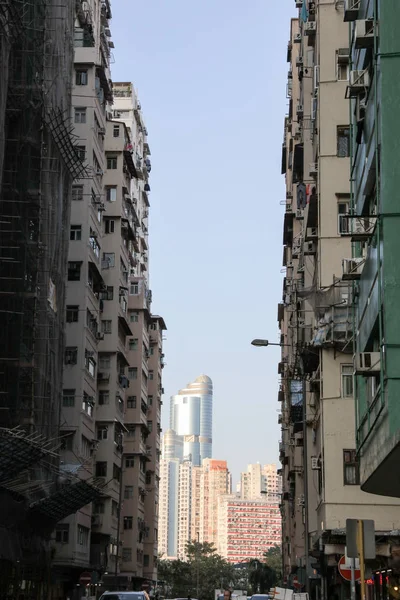 Skyline a Kowloon-félszigeten, Hong Kong — Stock Fotó