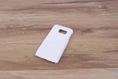 Ahşap arka plan akıllı telefon için durum