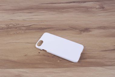 Ahşap arka plan akıllı telefon için durum