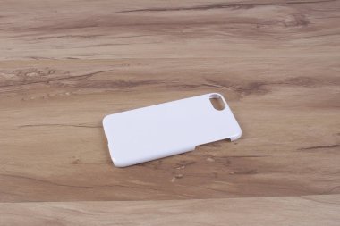 Ahşap arka plan akıllı telefon için durum