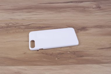 Ahşap arka plan akıllı telefon için durum