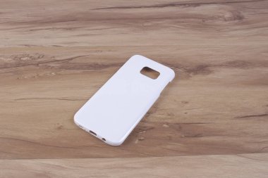 Ahşap arka plan akıllı telefon için durum