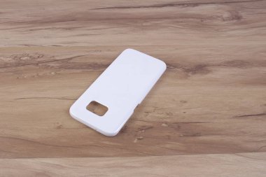 Ahşap arka plan akıllı telefon için durum
