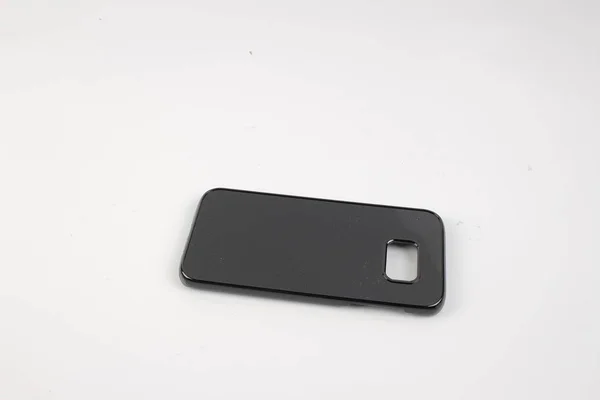 Prázdné černé telefon případ mock-up — Stock fotografie