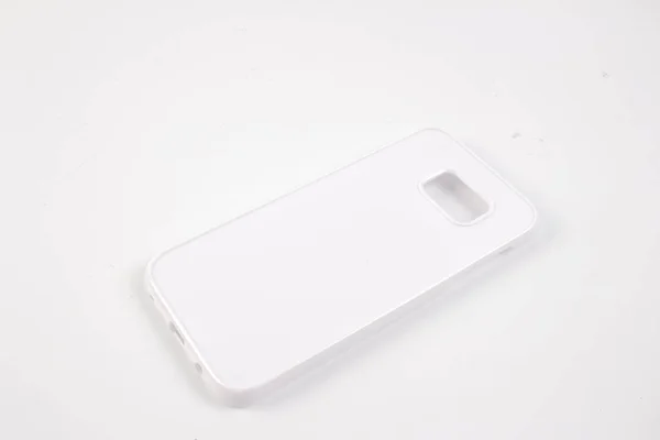 W przypadku telefonów inteligentnych białe tło — Zdjęcie stockowe
