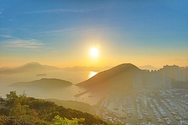 Aberdeen tayfun sığınak gün batımında