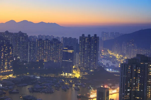 해질녘 Ap Lei Chau — 스톡 사진