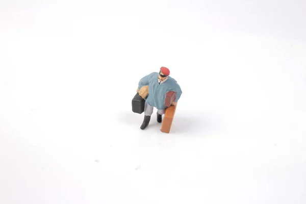 Miniature figure of  Luggage Carrier — Stock Photo, Image