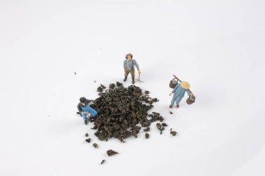 işçinin, küçük çay ile çalışmak