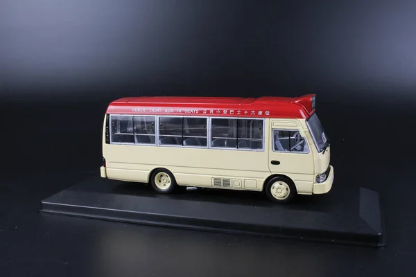 Red mini bus toys at hong kong — Stock Photo, Image