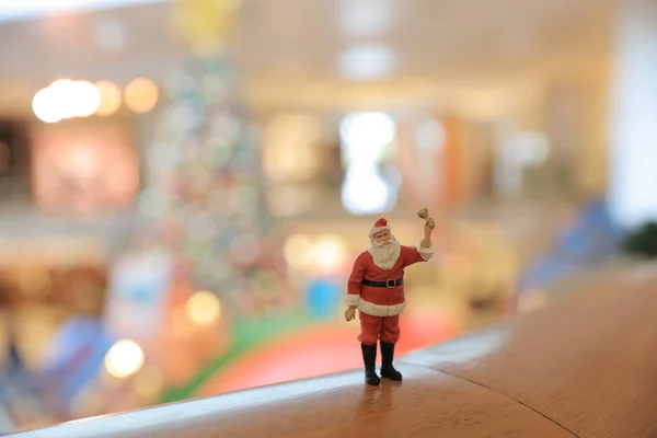 Santa Claus baba dekoráció a fény Boked — Stock Fotó