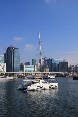 Kwun Tong barınağında tayfun  