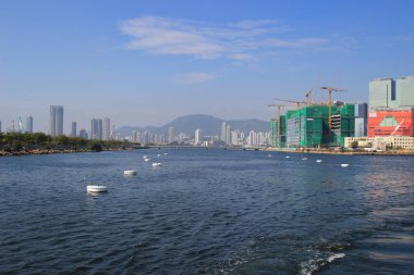 Kowloon Körfezi ile tayfun barınak 