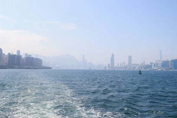 Victoria Harbour på hong kong 2017 — Stockfoto