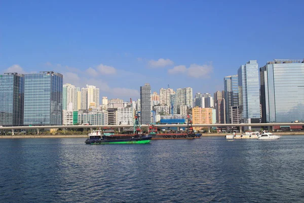 Typhoon Shelter al 2017 con pinza kwun — Foto Stock