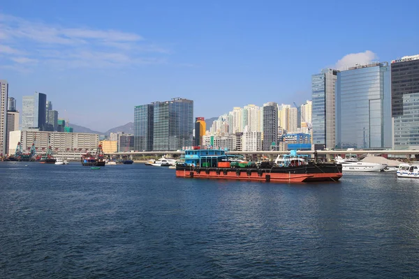 Kowloon Bay con il Kwun Tong — Foto Stock