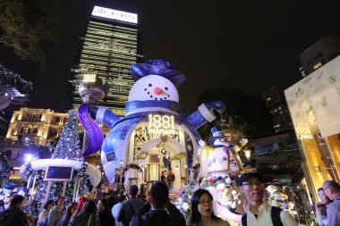 Hong Kong yılbaşı geceleri.  