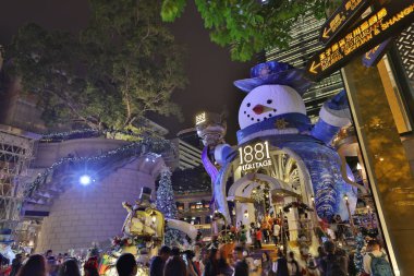 Hong Kong yılbaşı geceleri.  