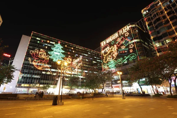 Iluminação de Natal a leste de Tsim Sha Tsui . — Fotografia de Stock