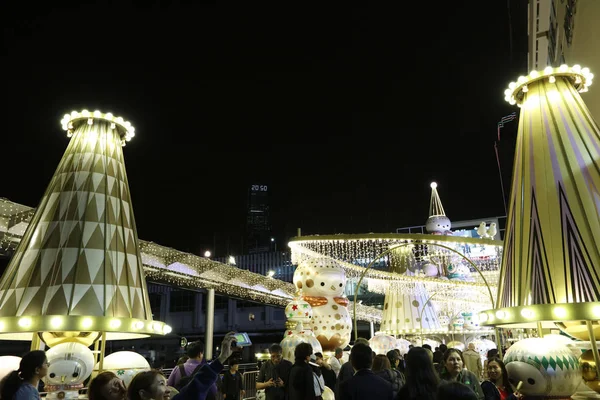 Havenstad met 2016 Kerstmis — Stockfoto