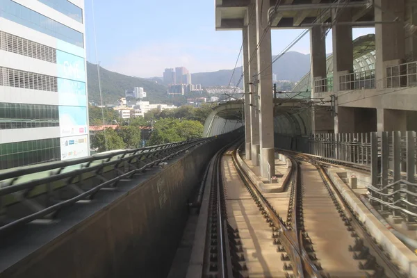 Monorail passing though the tunnel — Stock Photo, Image