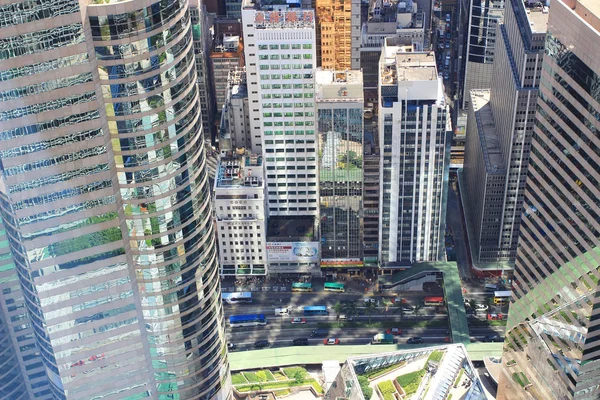 Luchtfoto van het stadsbeeld bij Ifc — Stockfoto
