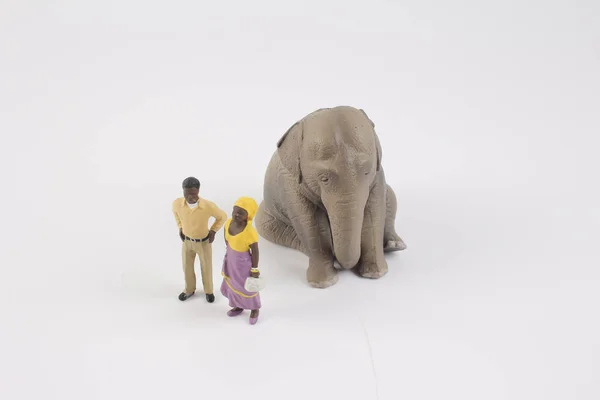 plastic toy of animal and figure