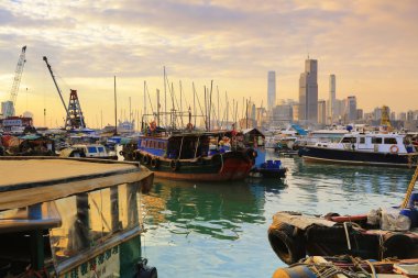  Causeway Bay tayfun barınak görünümünü. 