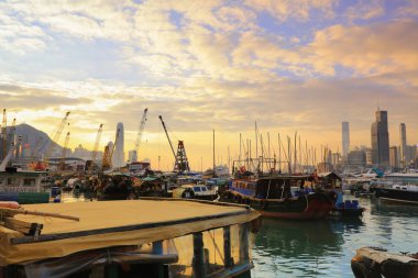  Causeway Bay tayfun barınak görünümünü. 