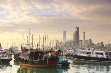  Causeway Bay tayfun barınak görünümünü. 
