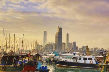  Causeway Bay tayfun barınak görünümünü. 