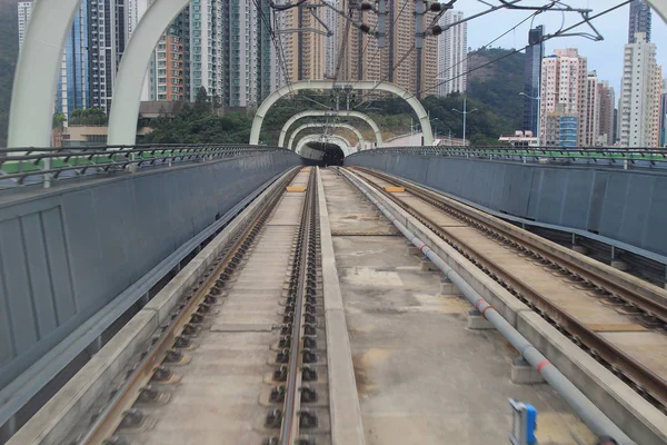 The Train rail in city — Stock Photo, Image