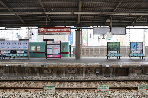 福岡で西鉄の鉄道 — ストック写真