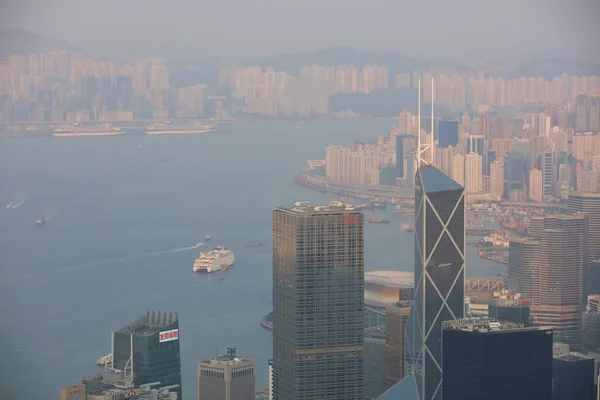 香港摩天大楼鸟图 — 图库照片