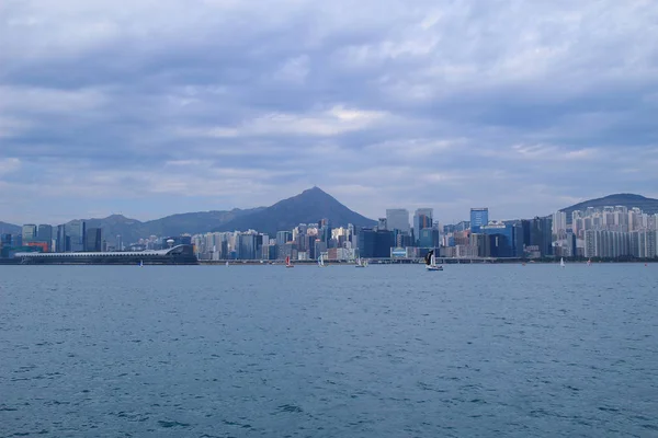 Quarry Bay view Kowloon yan — Stok fotoğraf