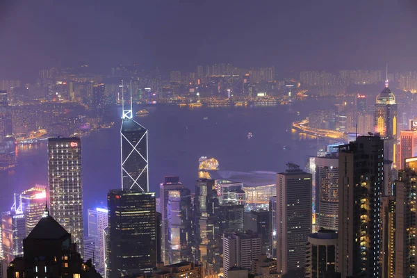 Skyline de Hong Kong desde Victoria Peak . — Foto de Stock