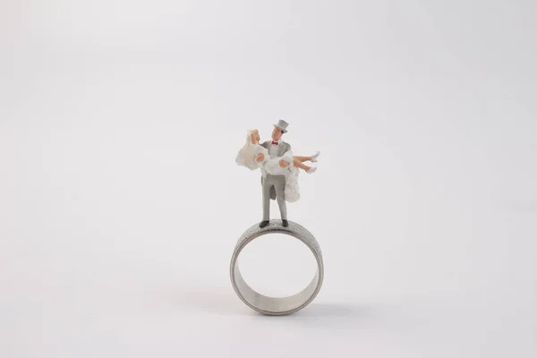 Casamento figura no anel — Fotografia de Stock