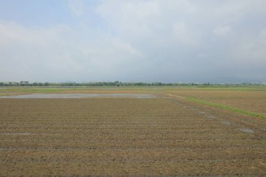 Fukuoka, bulutlu gün arka plan grubunda