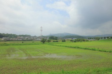 Fukuoka, bulutlu gün arka plan grubunda