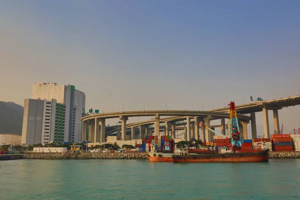 Il ponte Stonecutters a Tsing Yi — Foto Stock