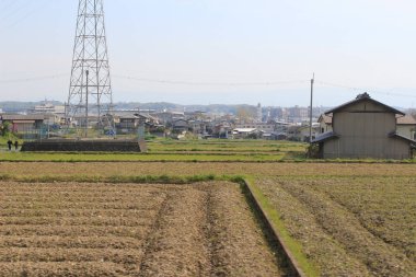 alanların teraslı içinde Japonya