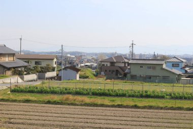 alanların teraslı içinde Japonya