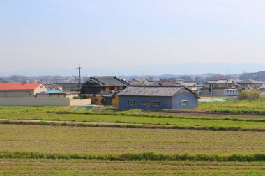 alanların teraslı içinde Japonya