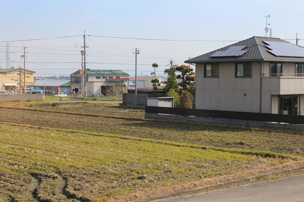 Velden op terrassen in Japan — Stockfoto