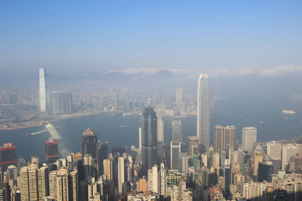 Εναέρια θέα ορίζοντα Χονγκ Κονγκ — Φωτογραφία Αρχείου