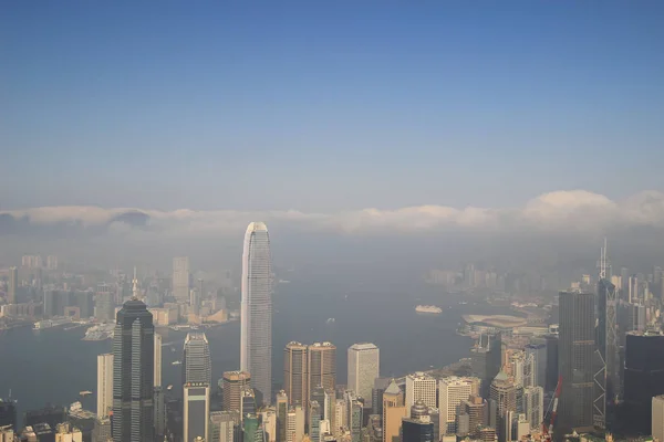 Vista aerea skyline Hong Kong — Foto Stock