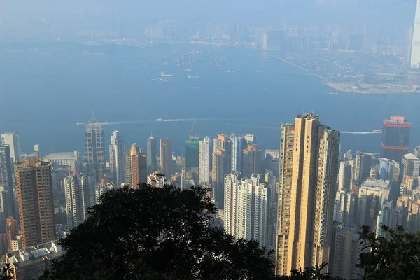 Vue panoramique de Hong Kong depuis le sommet — Photo